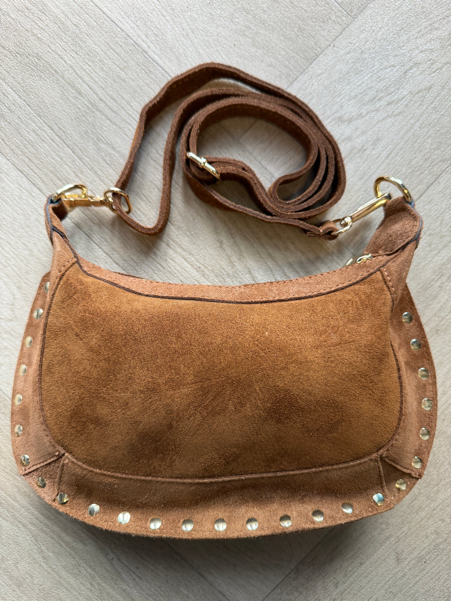 Tas Monica Suède Cognac