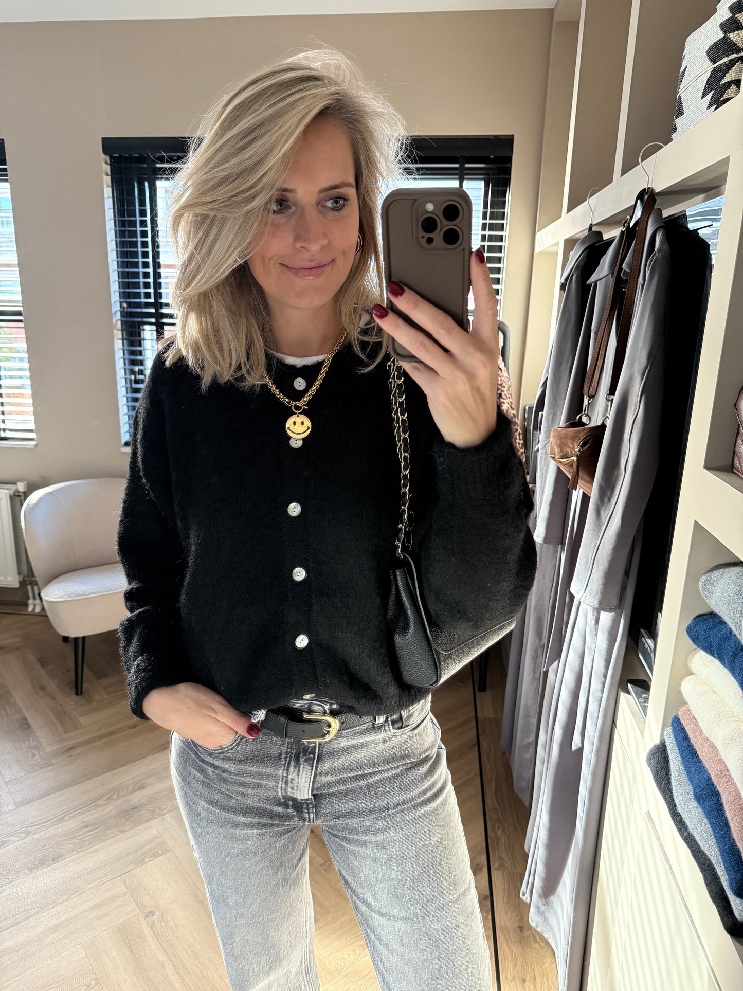 Tas Nina Leder Zwart