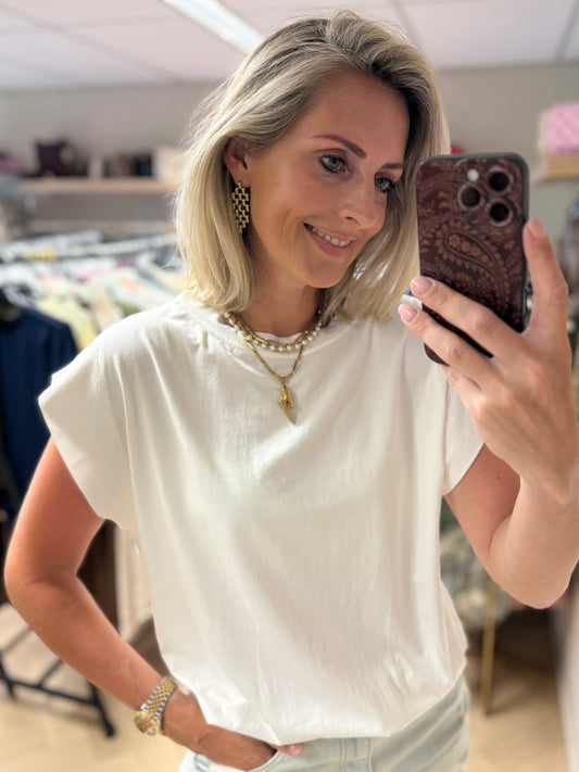 Shirt Joy Elastiek Ecru