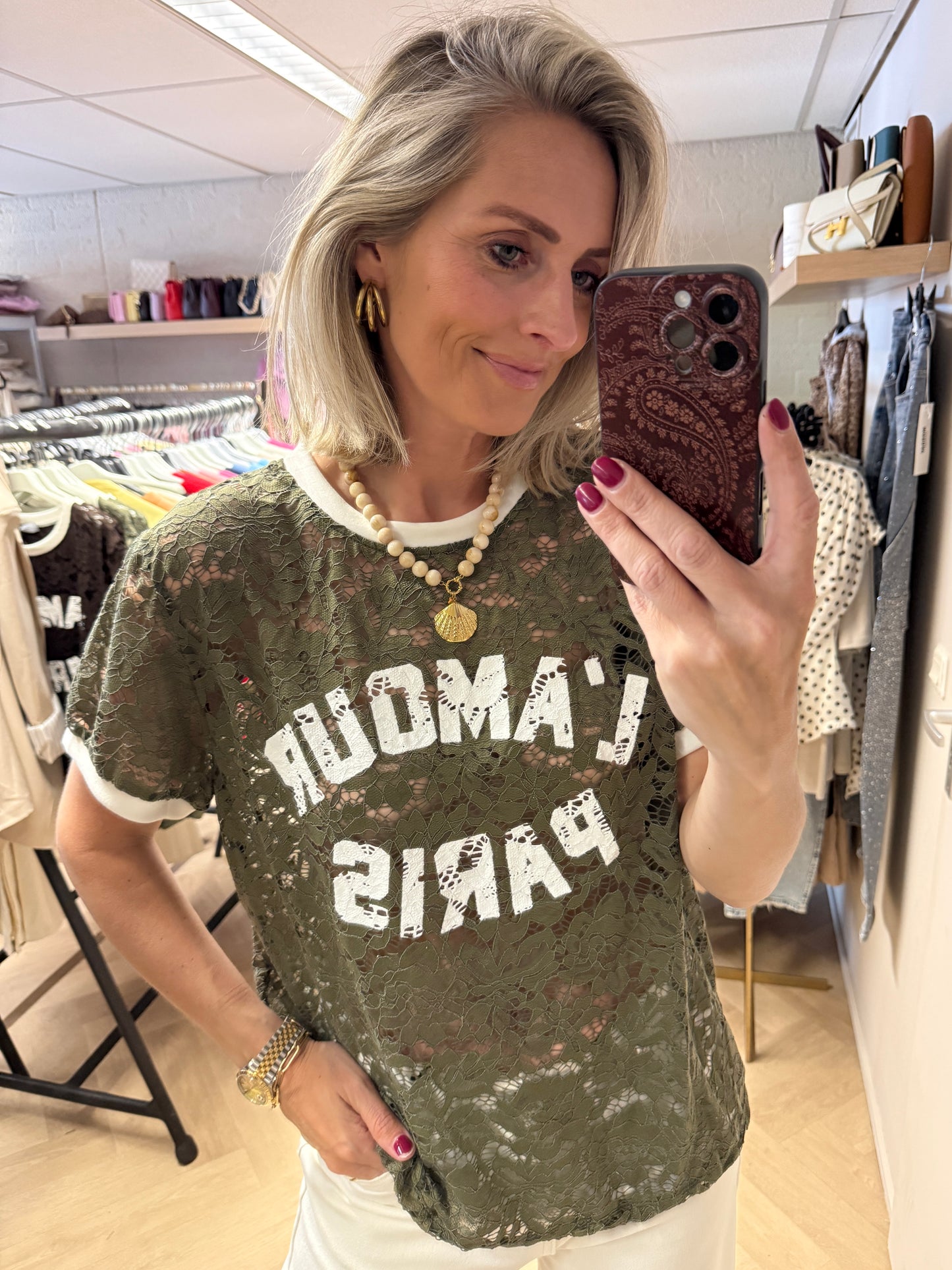 Shirt Lucy L'Amour Paris Armygroen