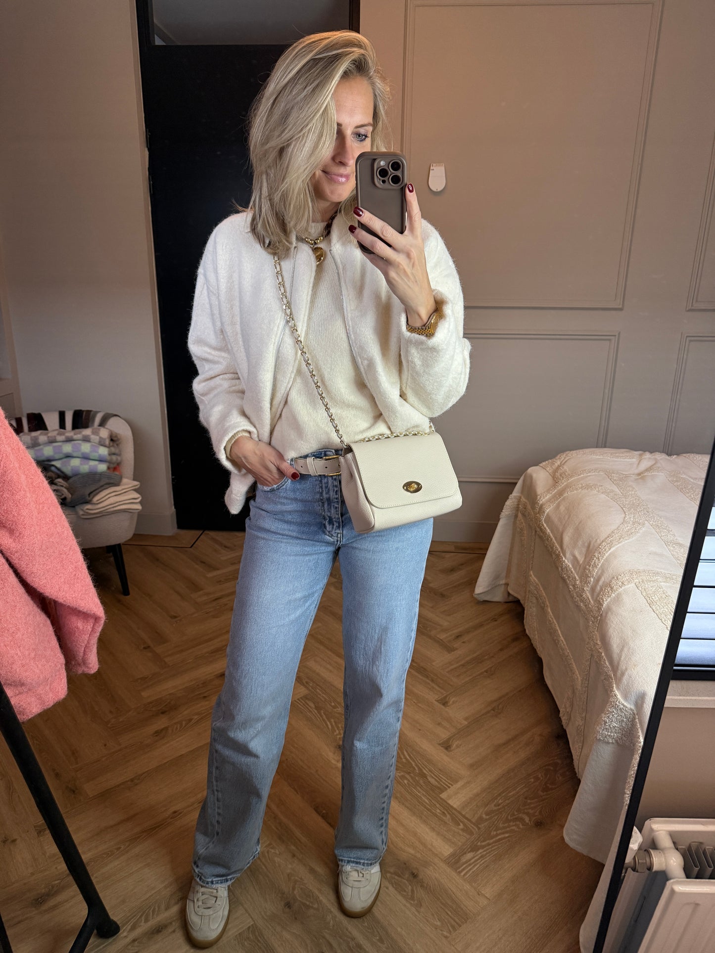 Tas Nina Leder Offwhite