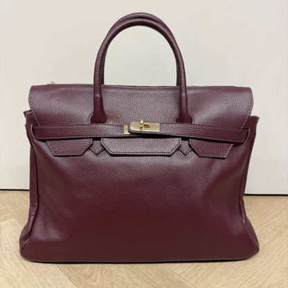 Tas Birdie Large Classic Grain Burgundy
