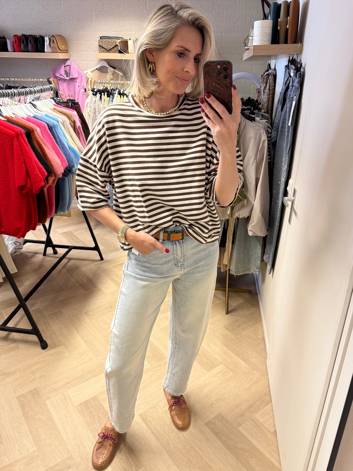 Shirt Mary Streep KM Bruin Ecru