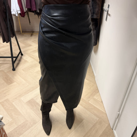 Rok Mara Pu Leer Zwart