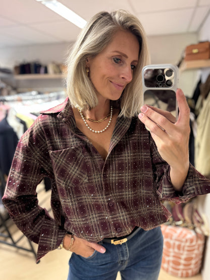 Blouse Stella Ruit Studs Bordeaux