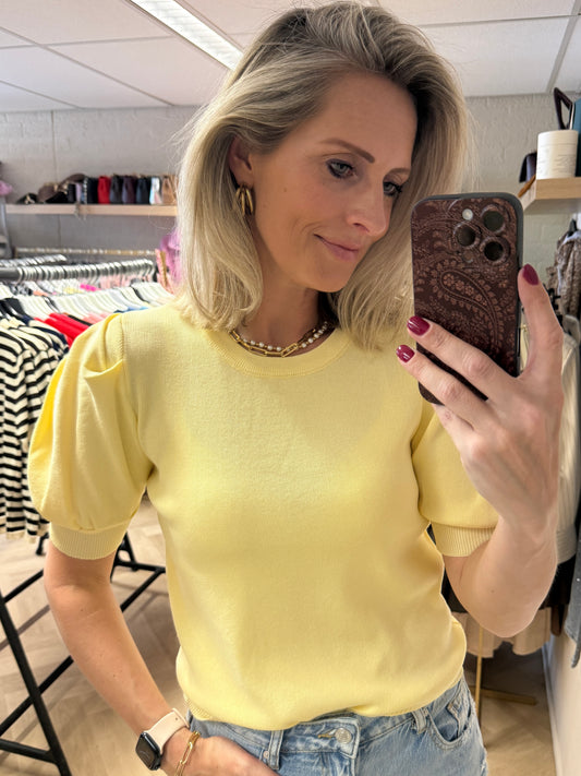 Shirt Lois Pofmouw Zachtgeel