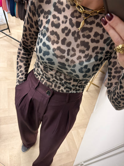 Shirt Nola Cashmere Leopard Beige