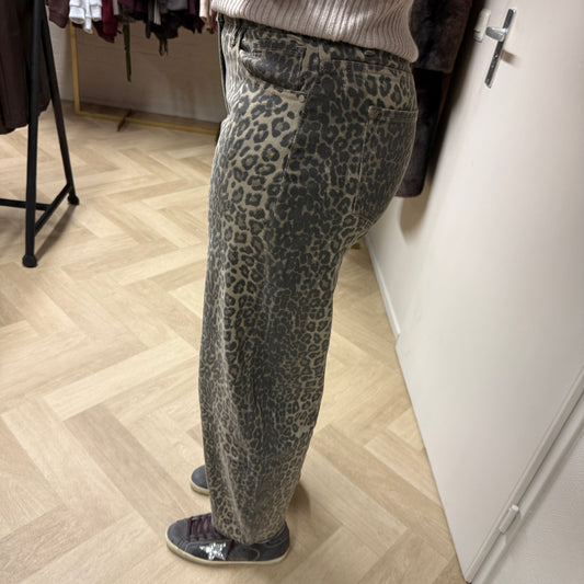 Jeans Leopard Balloon Beige L32