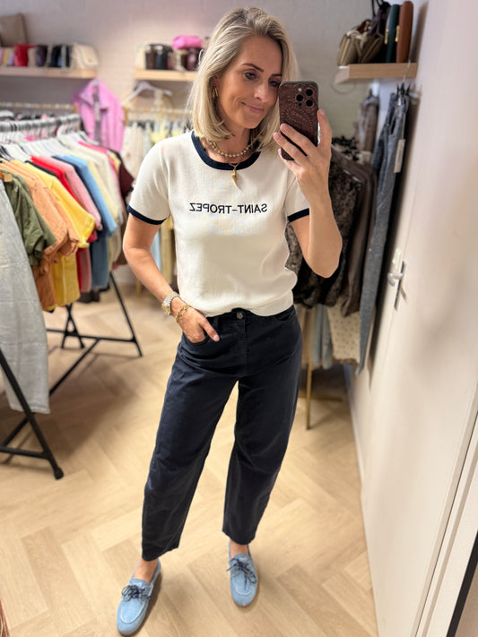 Shirt Saint Tropez Blauw Wit