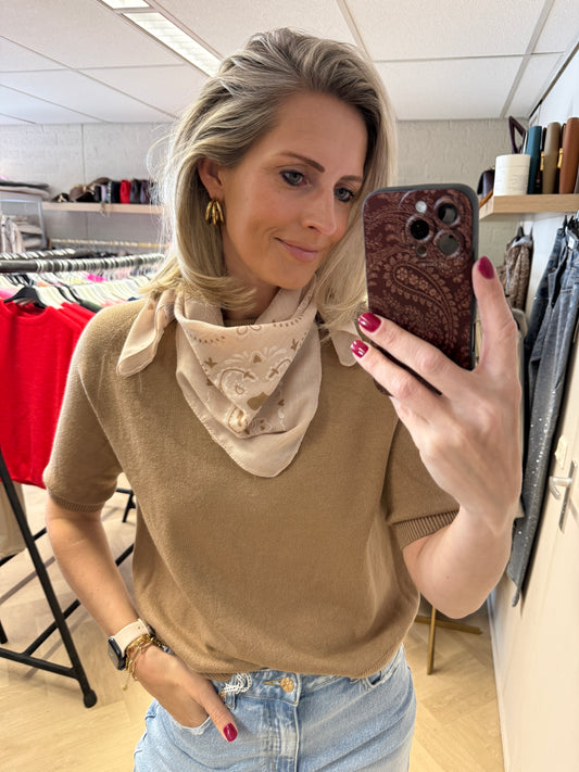 Sjaal Viscose Bandana Beige