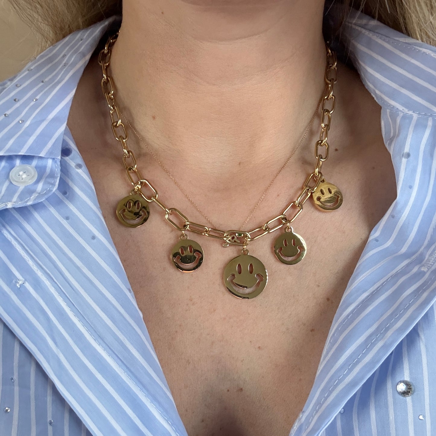 Ketting Smiley's Goud