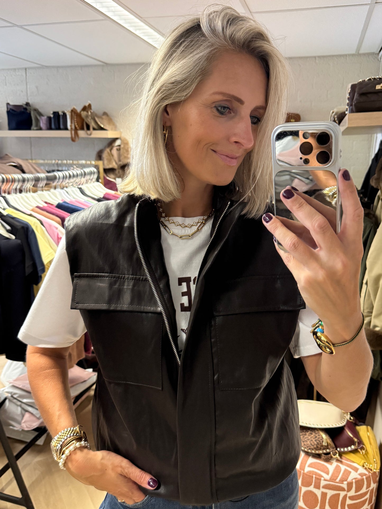 Gilet Haily PU Bruin