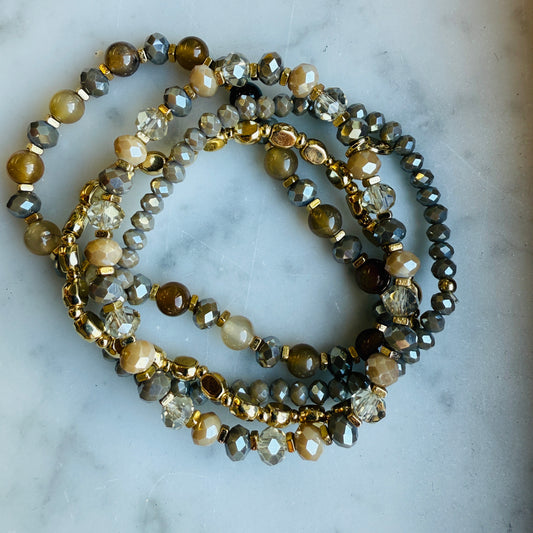 Armband Set Cannes Taupe