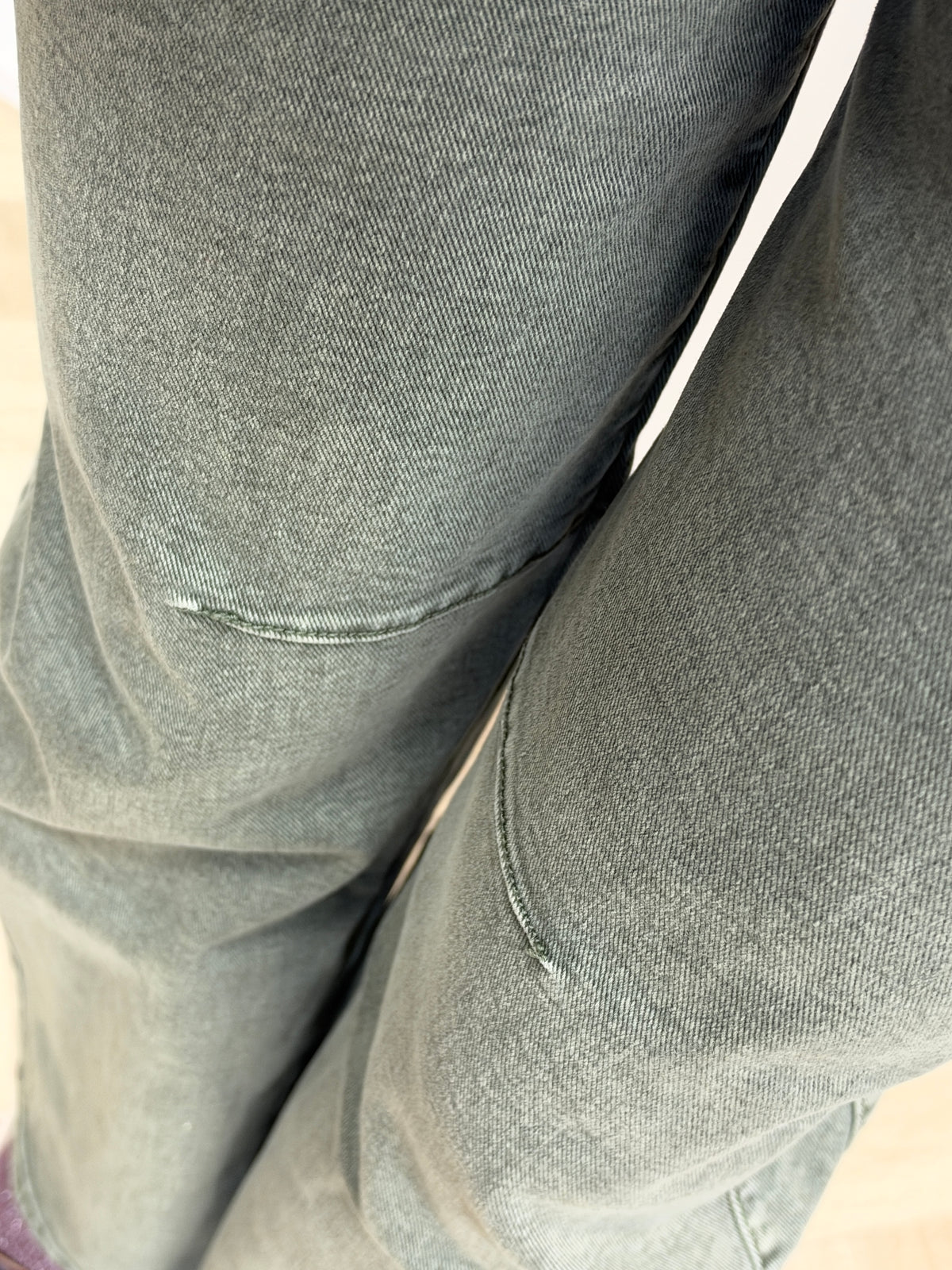 Jeans Laulia Balloon Mid Rise Groen
