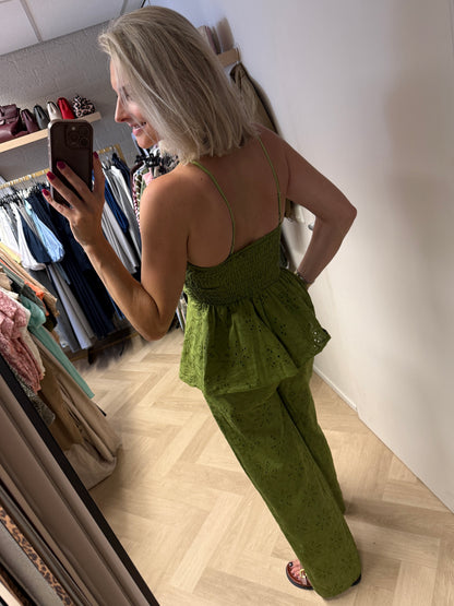Co Ord Set Broderie Marije Groen