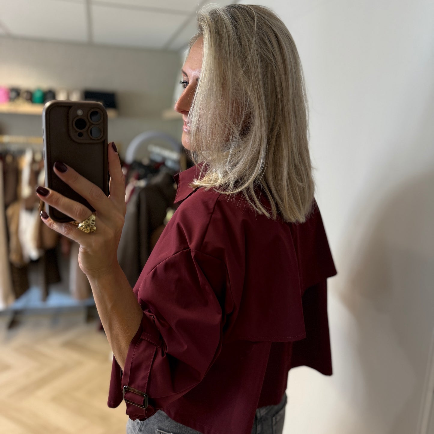Trenchcoat Stevie Cape Burgundy