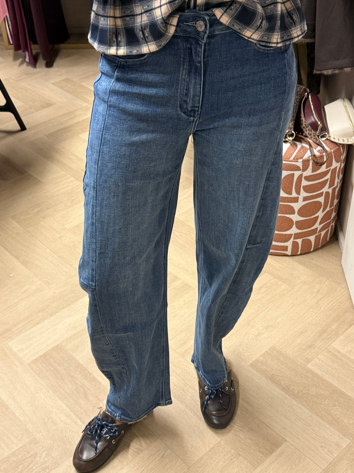 Jeans Laulia Balloon Mediu Blue