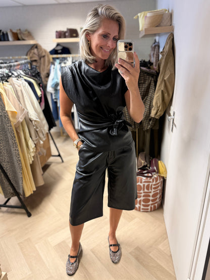 Top Macy PU Leer Zwart