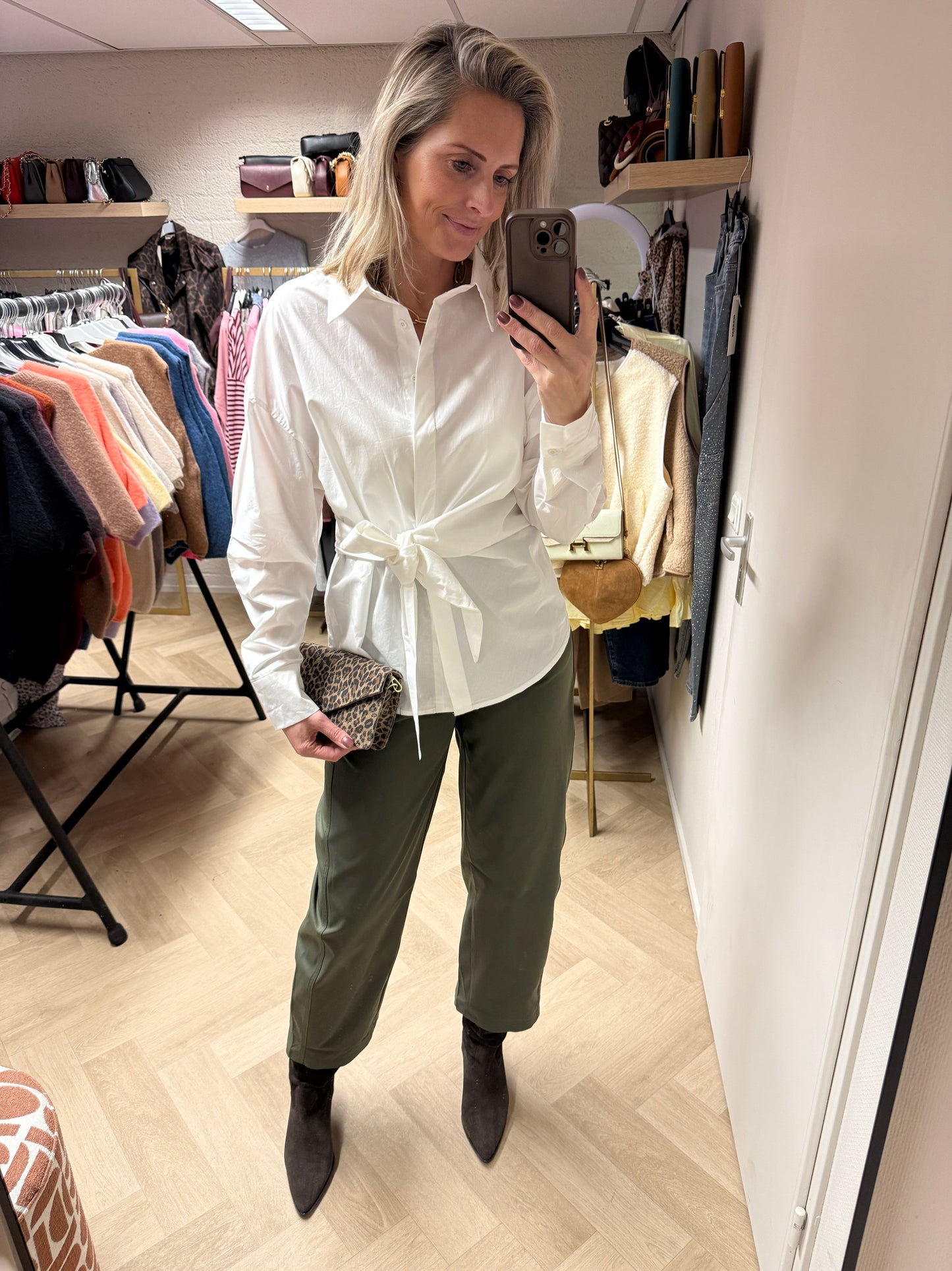 Broek Barrel Shirley Khaki