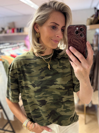 Shirt Armyprint Groen
