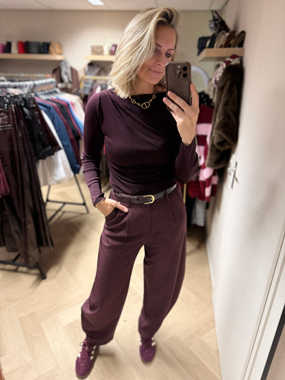 Pantalon Nina Barrel Plum
