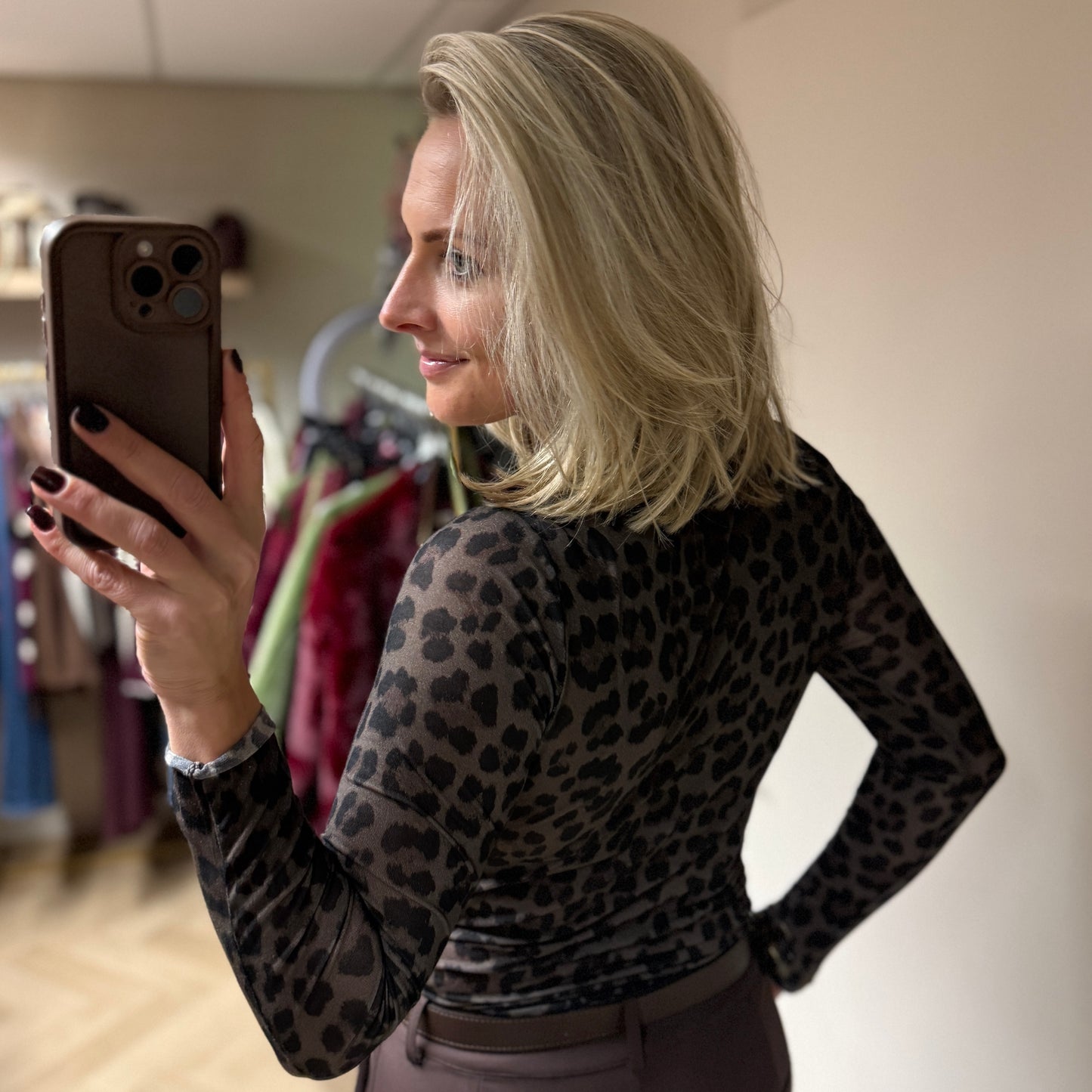 Shirt Nola Cashmere Leopard Bruin