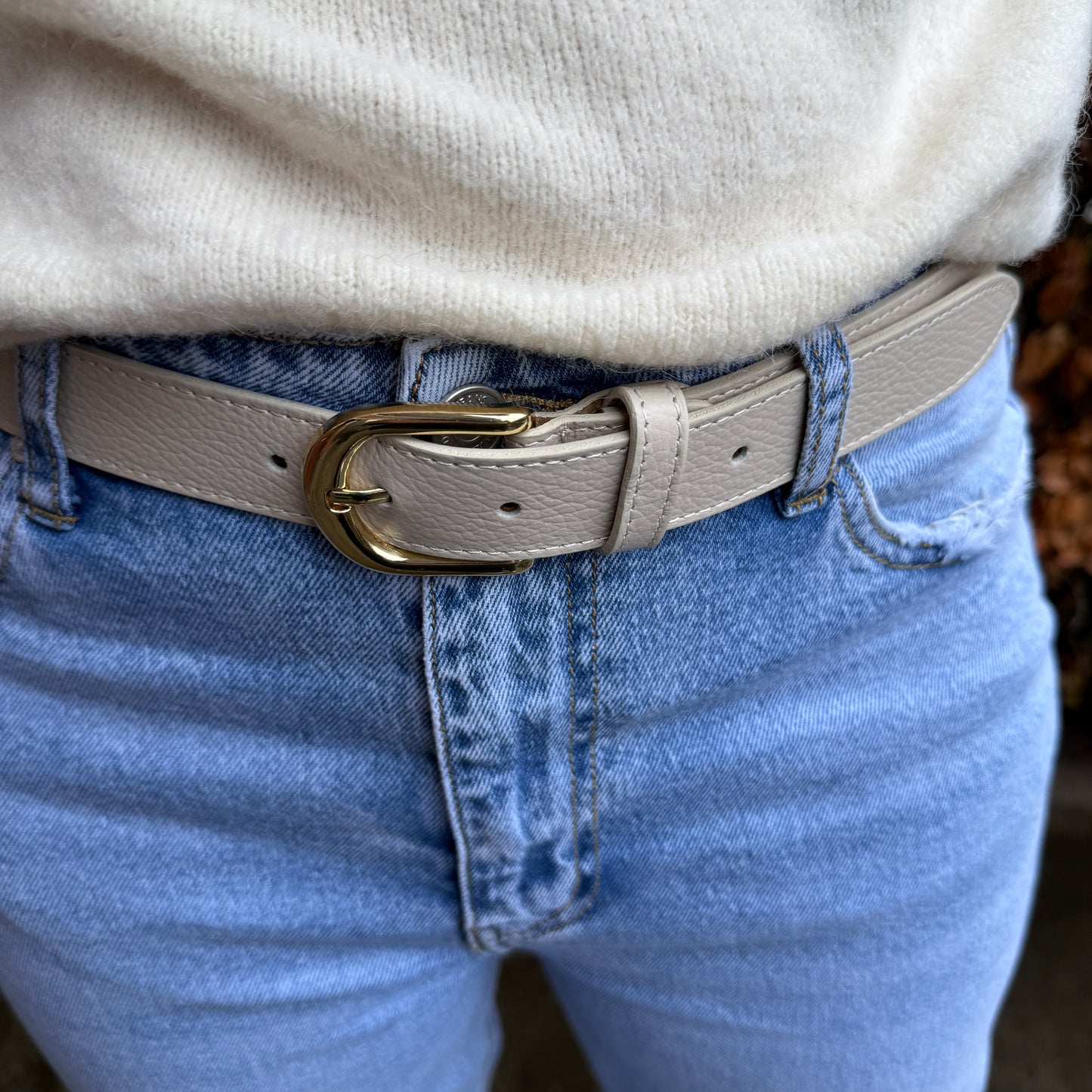 Ceintuur Offwhite Goud