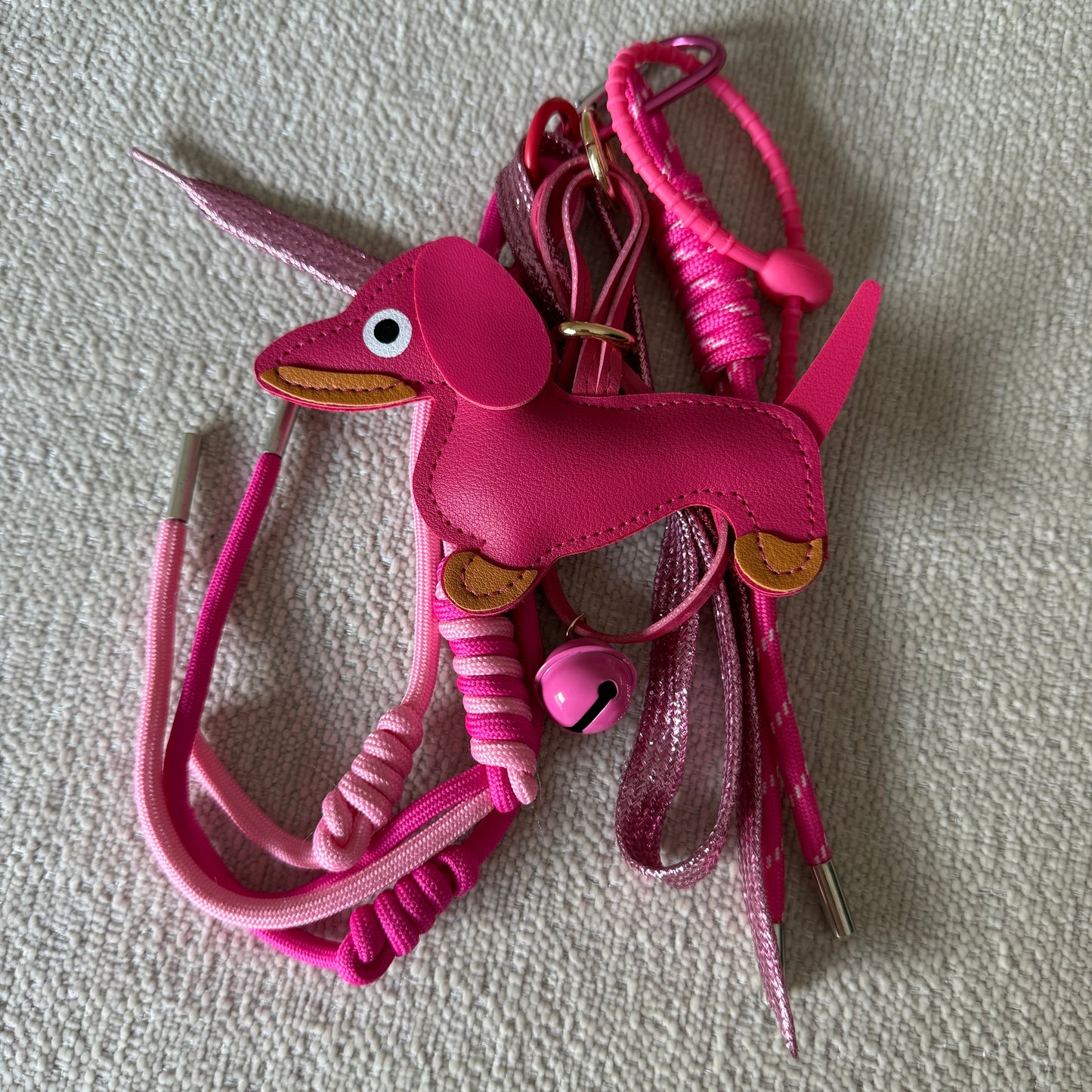 Bag Charm Teckel Roze