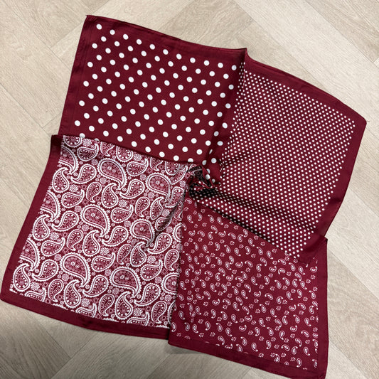 Sjaal Silka Polkadot Bordeaux