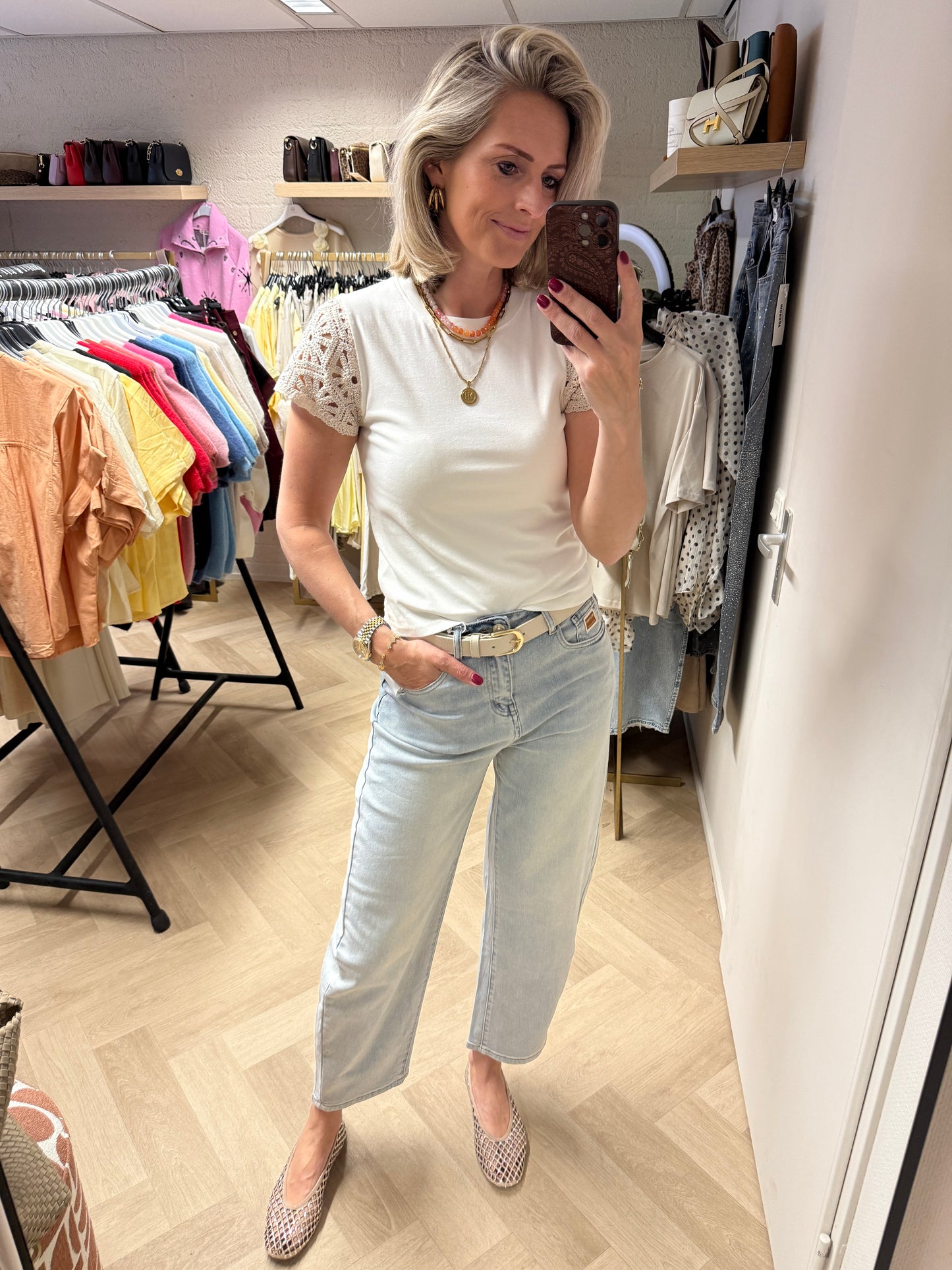 T Shirt Semmy Crochet Mouwen
