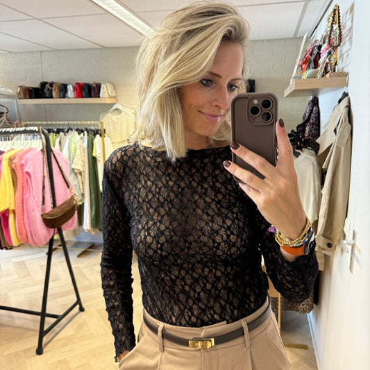 Shirt Kaya Kant Zwart