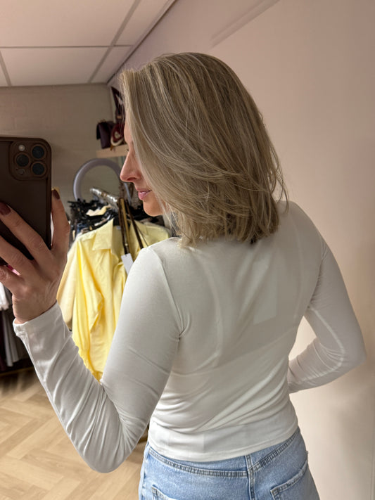 Shirt Basis Lange Mouw Wit