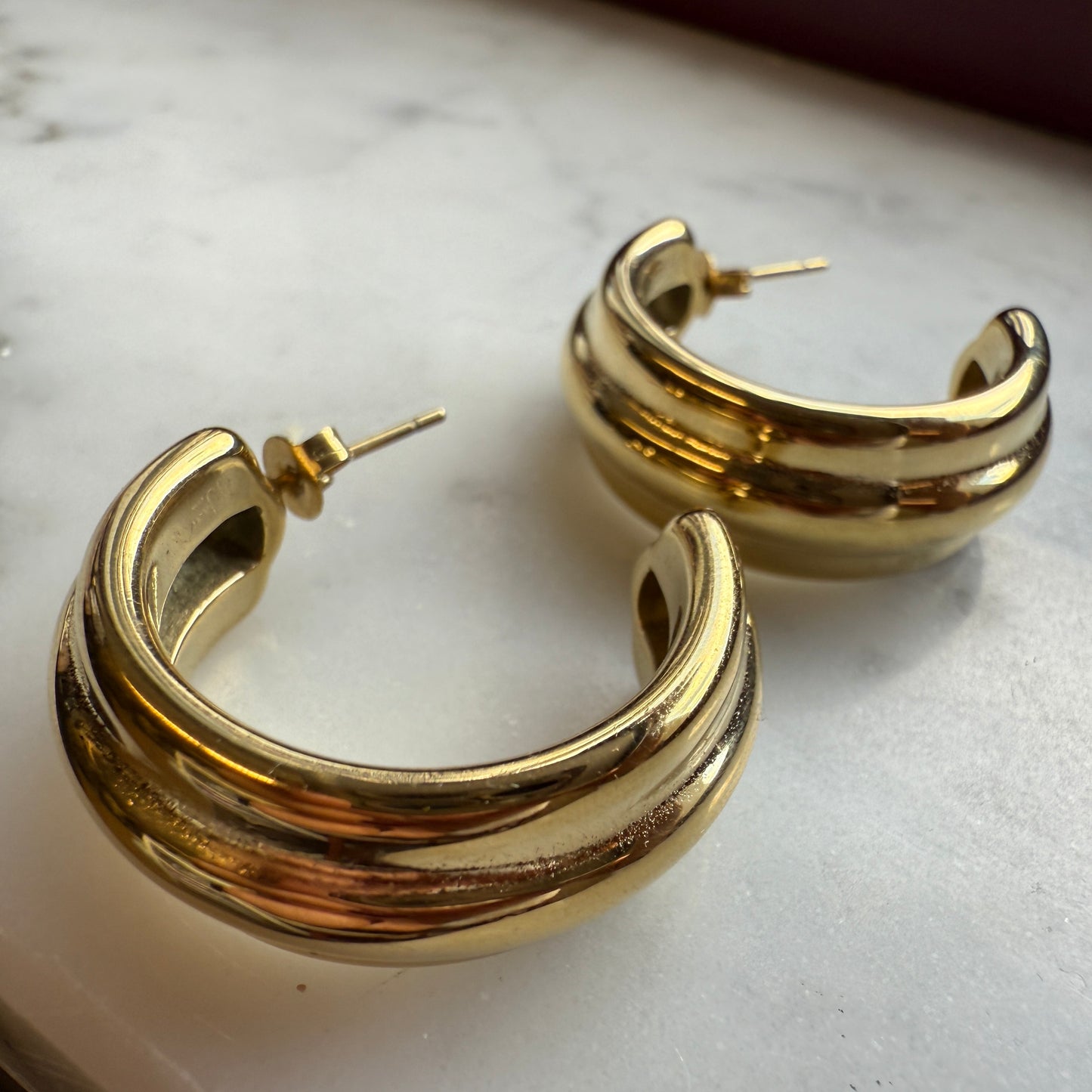 Oorbellen Jade Reliëf Goud