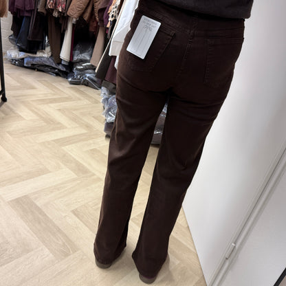 Broek Missy Wide Legg Choco Bruin Tall