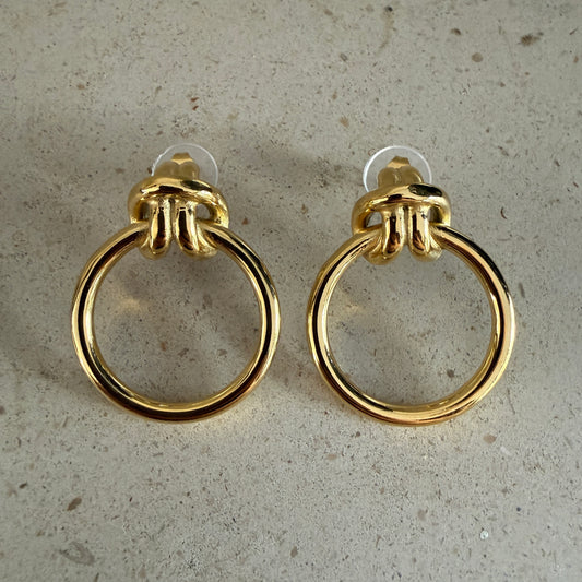 Oorbellen Knot Ring Goud