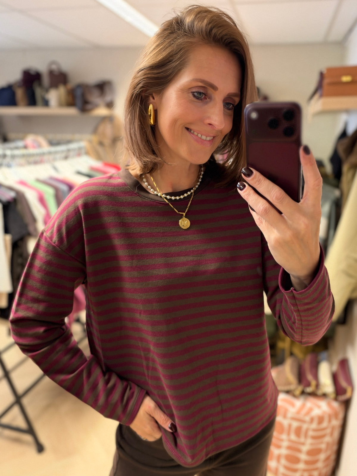 Shirt Mary Streep Bruin Bordeaux