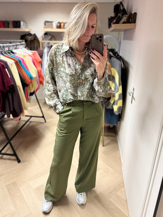 Blouse Sas Flowers Groen