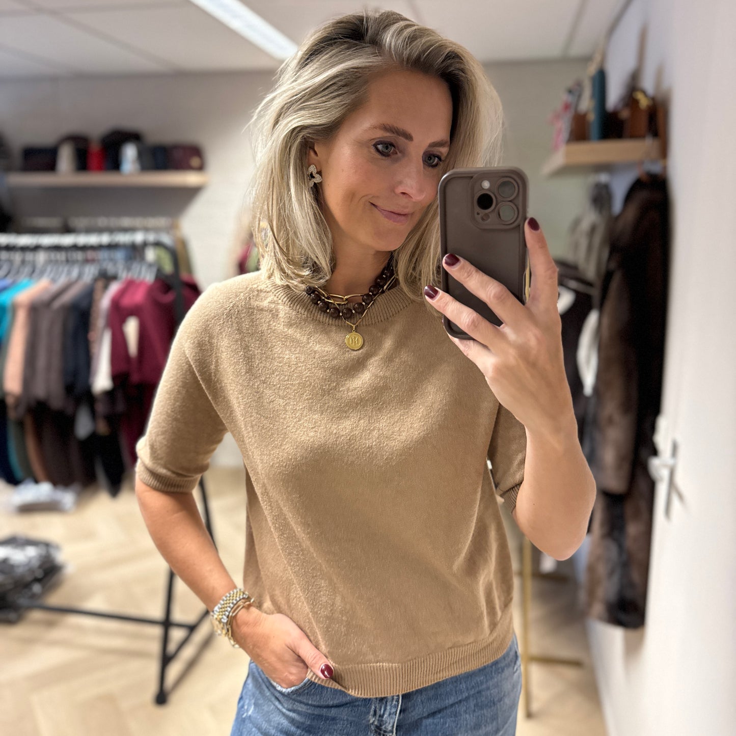 Trui Suzie Viscose Camel