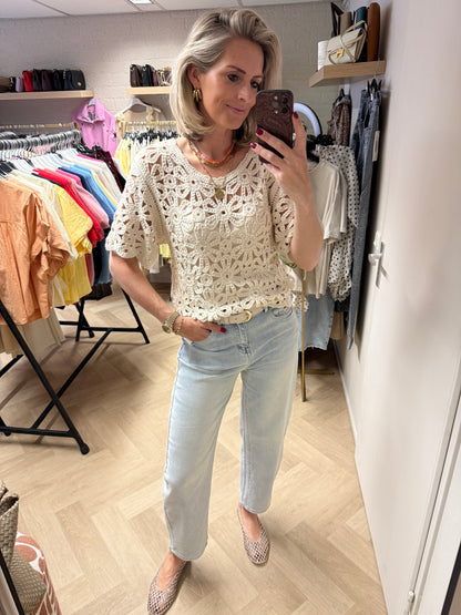 Shirt Milly Crochet Ecru
