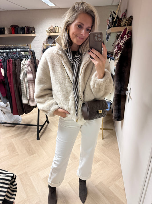 Sjaal Kaia Streep Choco