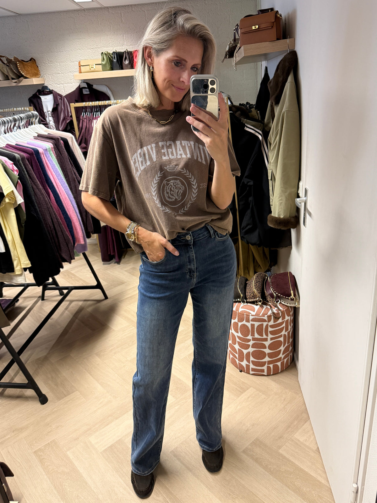 Jeans Laulia Loose Straight TALL Medium Blue