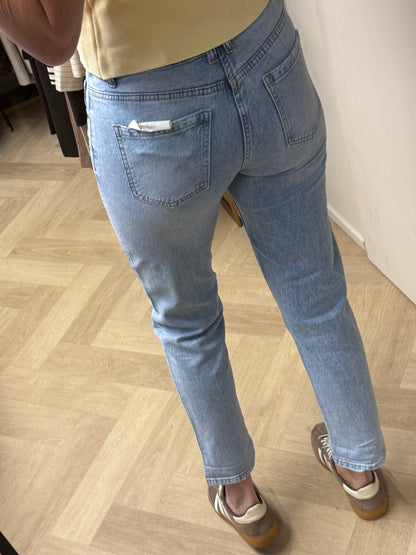 Jeans Eva Mom Fit Light Denim Damage