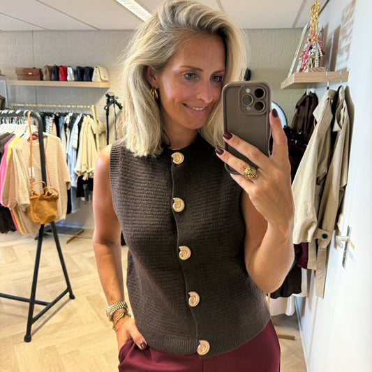 Vest Viscose Zoë Schelp Choco