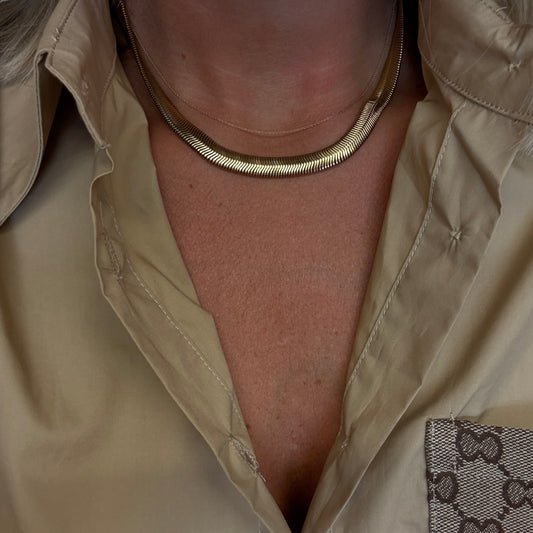 Ketting Nance Platte Schakelband Goud