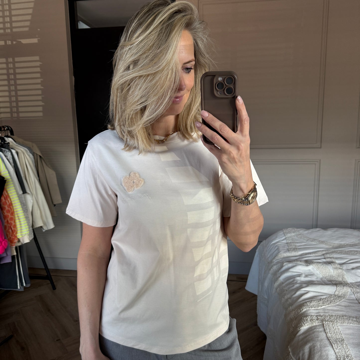 T-shirt Spring Paillet Roze