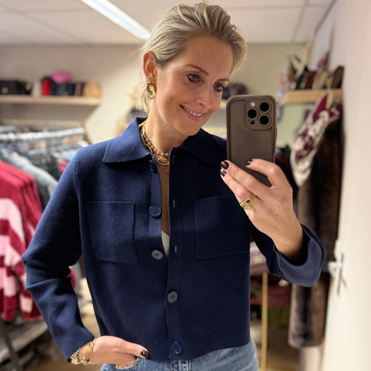 Vest Anna Knitted Blauw