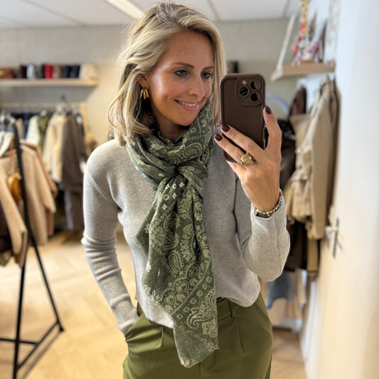 Sjaal Paisley Groen