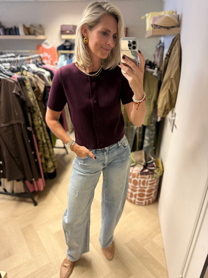 Vest Katy Knoop Plum