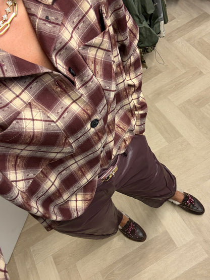 Blouse Joy Ruit Bordeaux Crème