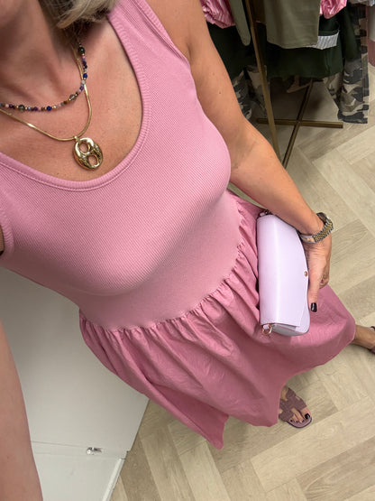 Jurk Katy Katoen Topdress Oudroze